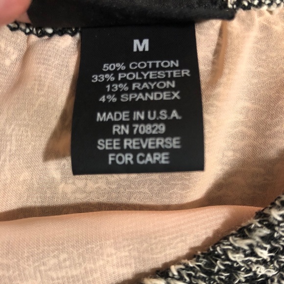 Rue21 Black/White Knit Sweater with pink underlay - Picture 4 of 4